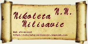Nikoleta Milisavić vizit kartica